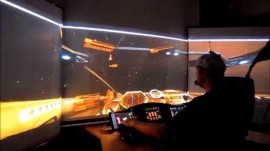 ELITE DANGEROUS JUGADO CON TRES PROYECTORES